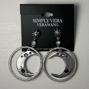 Simply Vera - Vera Wang Moon Star Orbital Drop earrings NWT